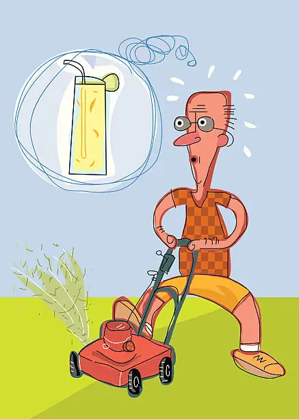 Vector illustration of Lemonade mower
