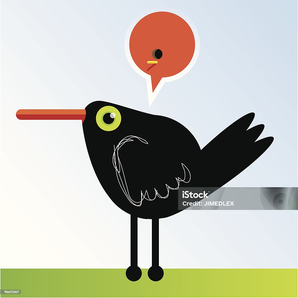 Pássaro balão - Royalty-free Ilustração arte vetorial