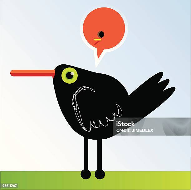 Pássaro Balão - Arte vetorial de stock e mais imagens de Ilustração - Ilustração, Corvo comum - Pássaro, Humor