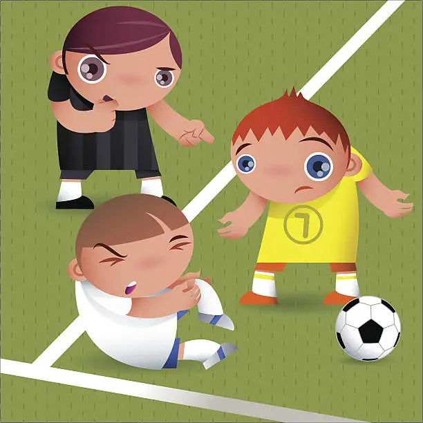 Vector illustration of fault (football/soccer)