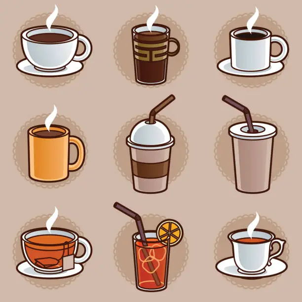 Vector illustration of coffee or tea