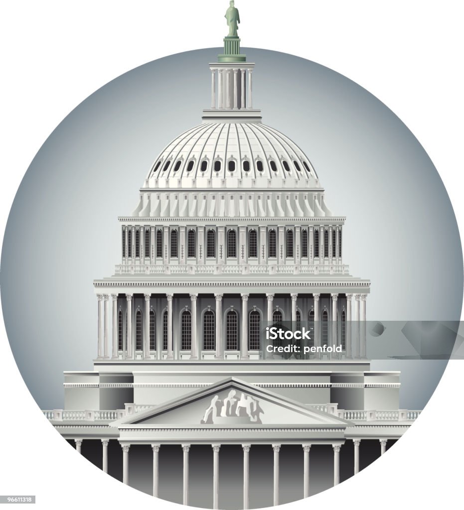 Купол капитолия - Векторная графика Вашингтон округ Колумбия роялти-фри