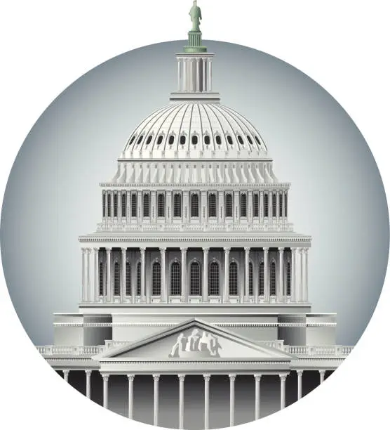 Vector illustration of Capitol Dome