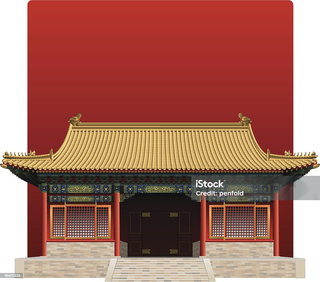 Пекин Запретный город - Векторная графика Культура Китая роял�ти-фри