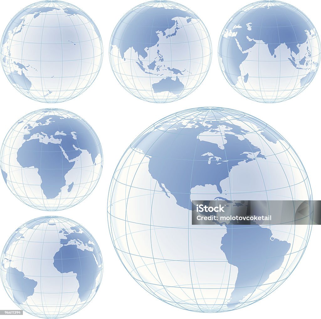 globes de Cristal - Vetor de Globo terrestre royalty-free