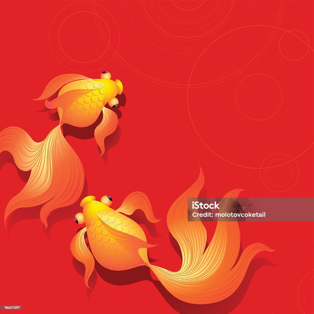 gold fish - arte vettoriale royalty-free di Pesce rosso