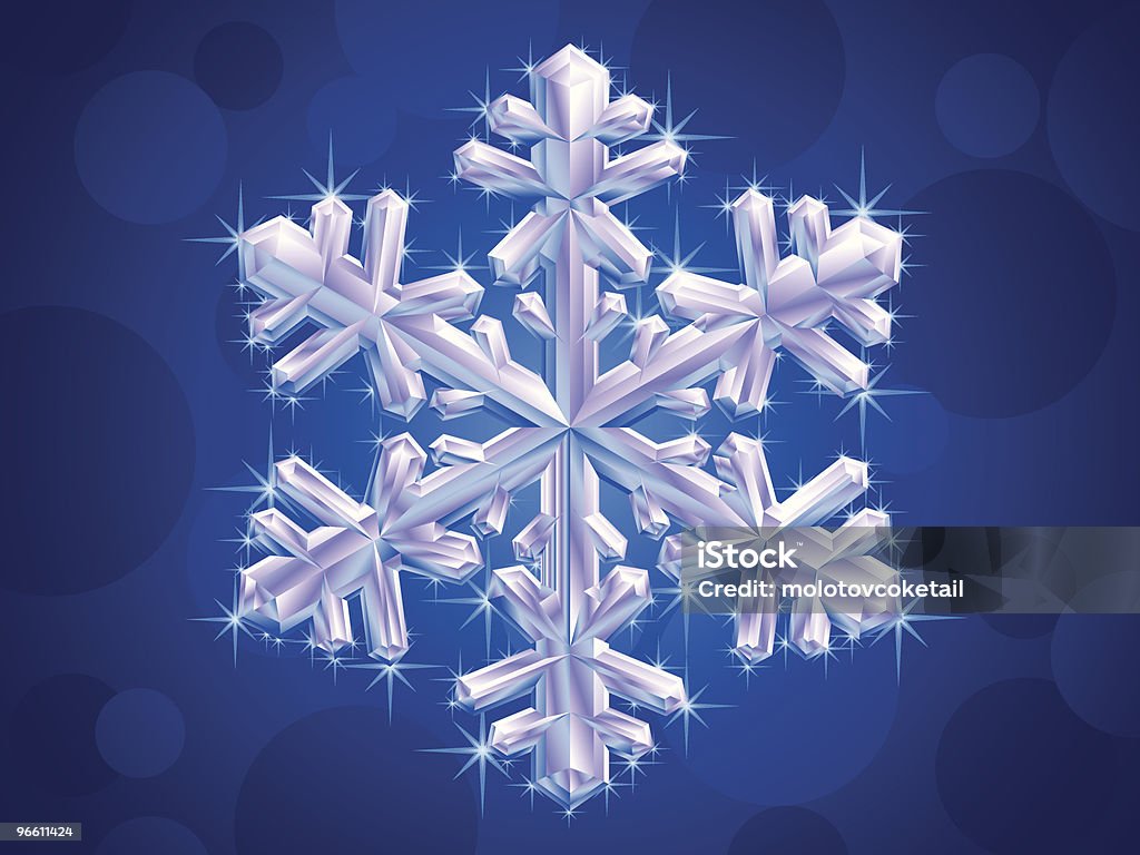 crystal floco de neve - Vetor de Inverno royalty-free