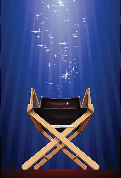 Vector illustration of director's chair