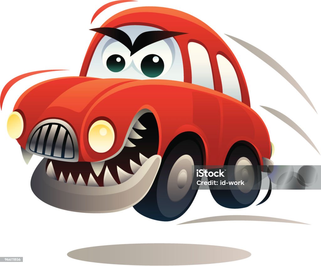 Angree Car Angry Car Stock Illustration - Download Image Now - Aggression, Anger ...