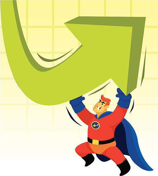 ilustraciones, imágenes clip art, dibujos animados e iconos de stock de captain de negocios - superman superhero heroes business