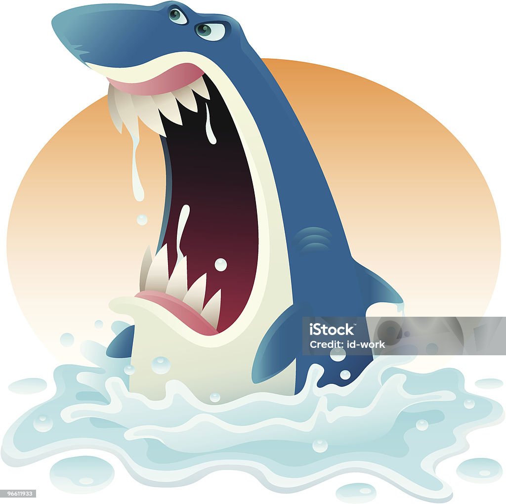 Rasend vor Wut shark - Lizenzfrei Hai Vektorgrafik