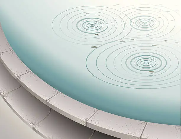 Vector illustration of Wish fountain