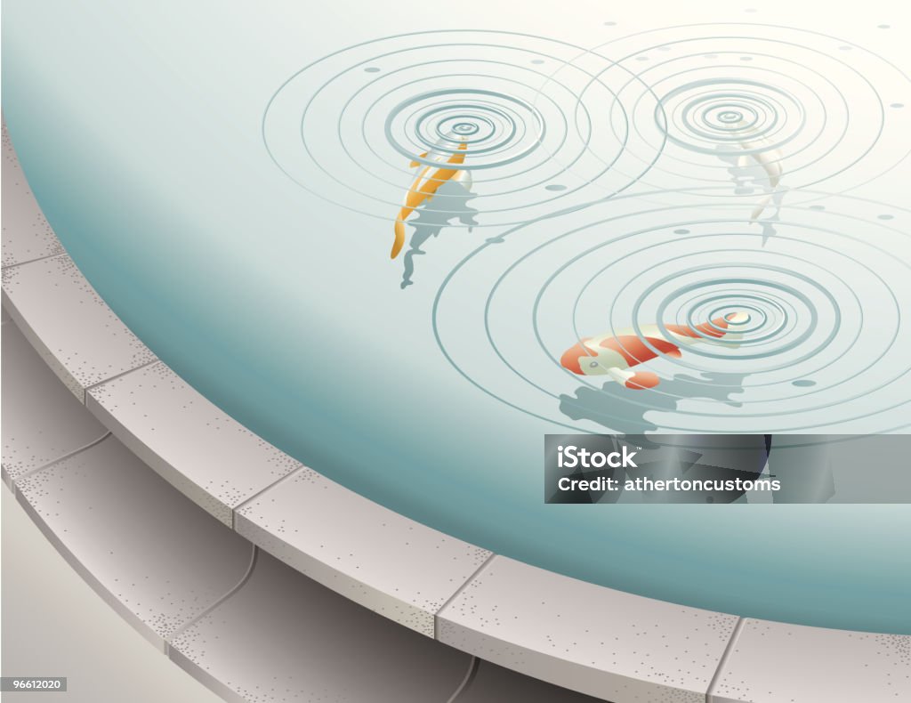 Fisch in fountain pool - Lizenzfrei Wellenförmig Vektorgrafik