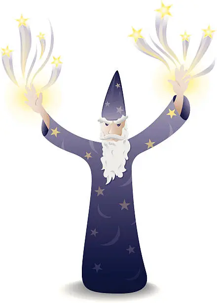 Vector illustration of The Wizard