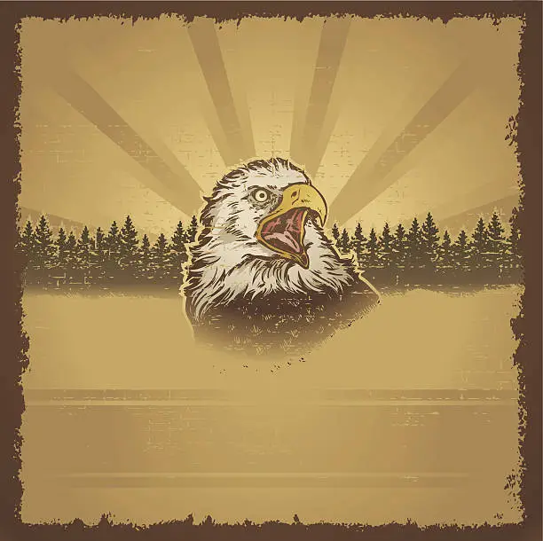 Vector illustration of Eagle Grunge