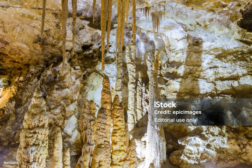 Interior view of Karaca cave located in Gumushane city,Turkey - Royalty-free Calcário - Rocha Sedimentar Foto de stock