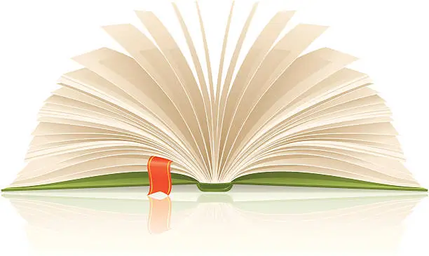 Vector illustration of Book with bookmark