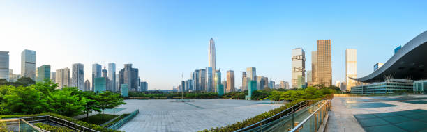 istock Beautiful modern city skyline panorama in Shenzhen 966123346