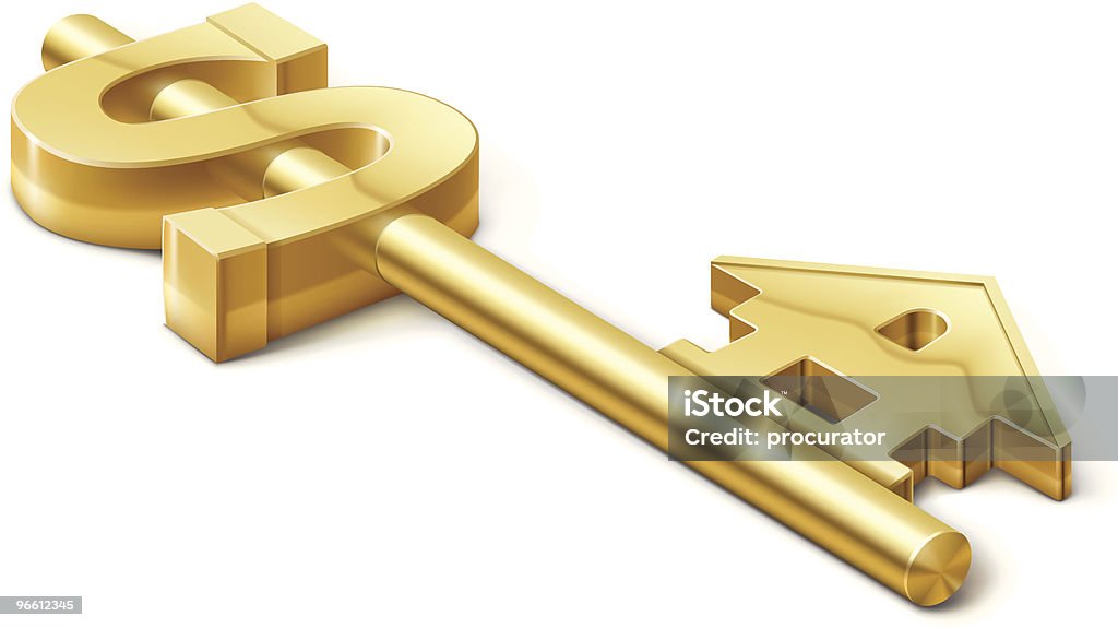 Gold Key Gold key to luxury life Financial Loan stock vector