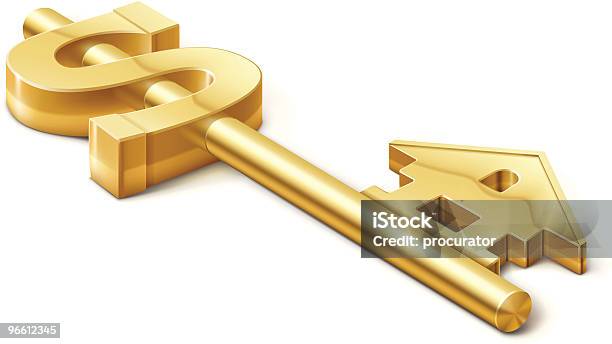 Gold Key Stock Illustration - Download Image Now - Financial Loan, Opportunity, Privacy