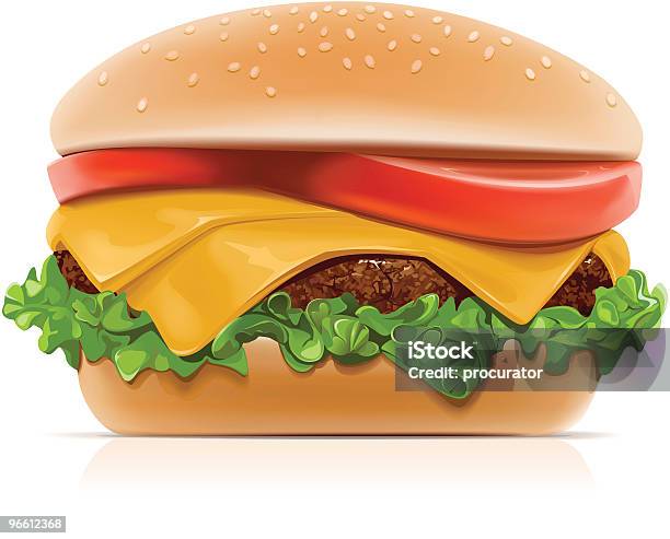 Cheeseburger Stock Illustration - Download Image Now - Burger, Hamburger, Vector