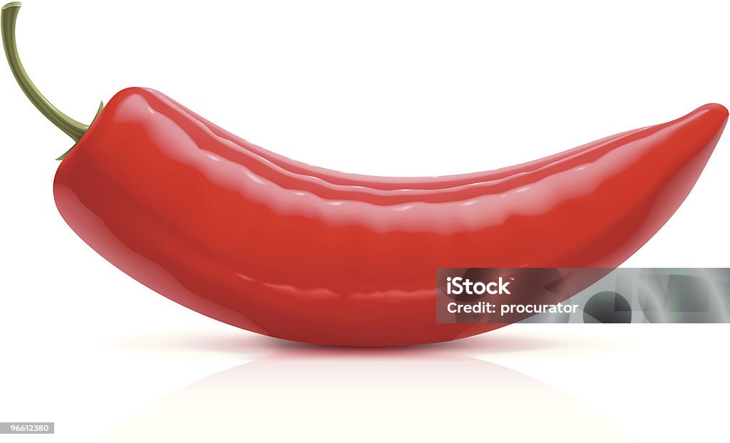 Red Hot Chili Pepper - arte vettoriale royalty-free di Rosso