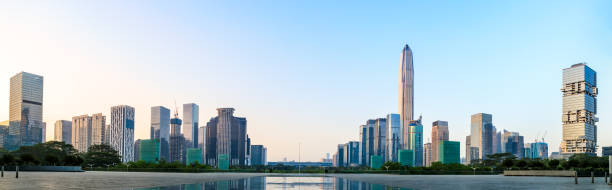 istock Beautiful modern city skyline panorama in Shenzhen 966123858