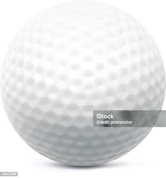 Мяч Для Гольфа — стоковая векторная графика и другие изображения на тему Мяч для гольфа - Мяч для гольфа, Изолированный предмет, Без людей