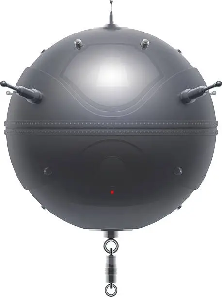 Vector illustration of Naval mine