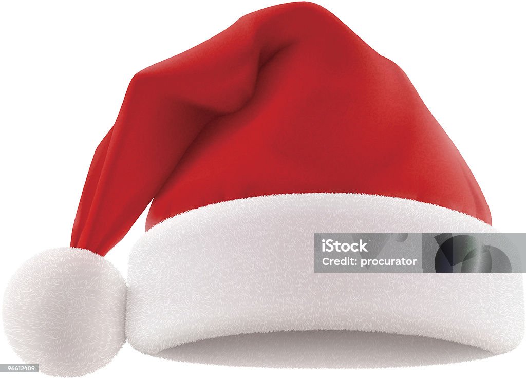 Santa's Hat Vector illustration of red Santa's hat. Santa Hat stock vector