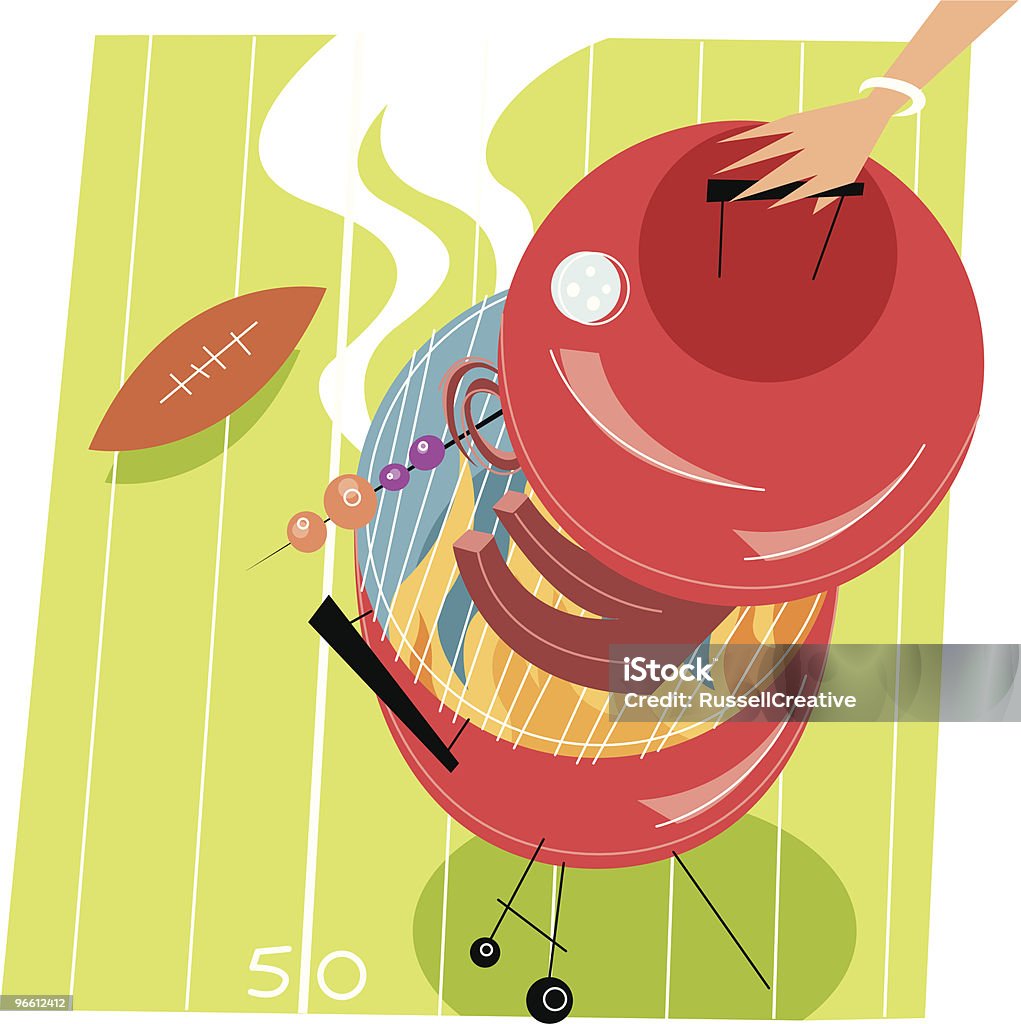 Football-Barbecue - Lizenzfrei Amerikanischer Football Vektorgrafik