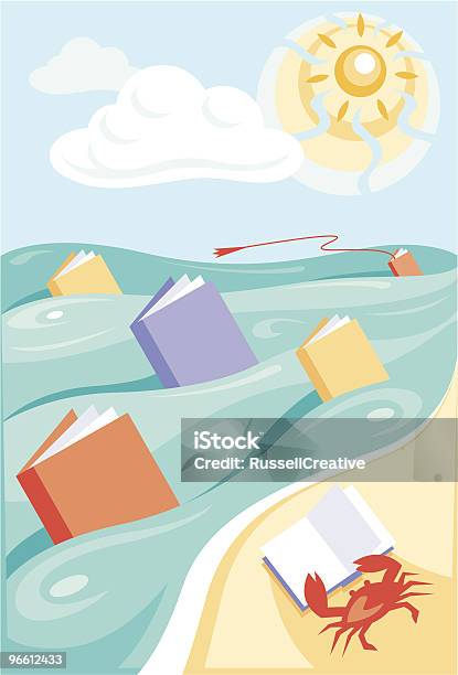 독서모드 템즈 시사이드 책에 대한 스톡 벡터 아트 및 기타 이미지 - 책, 여름, 해변