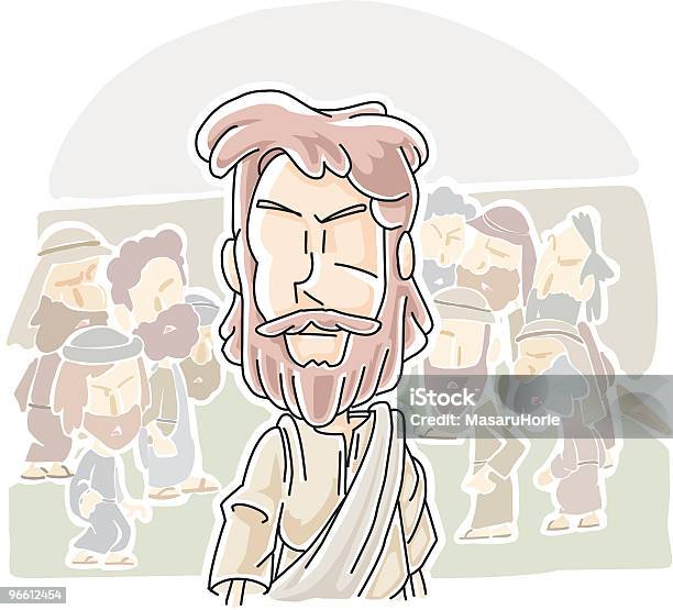 Jesus Walked Through The Crowd Stock Illustration - Download Image Now - Anger, Jesus Christ, Crowd of People