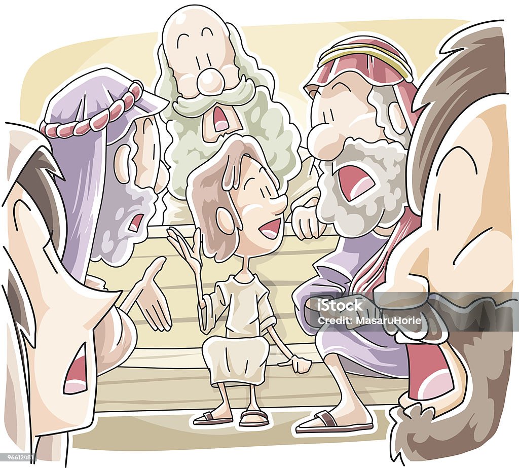 Boy Jesus in father's house  Jesus Christ stock vector
