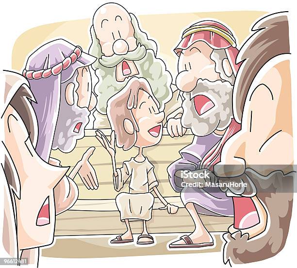 Boy Jesus In Fathers House Stock Illustration - Download Image Now - Jesus Christ, Temple - Building, Child