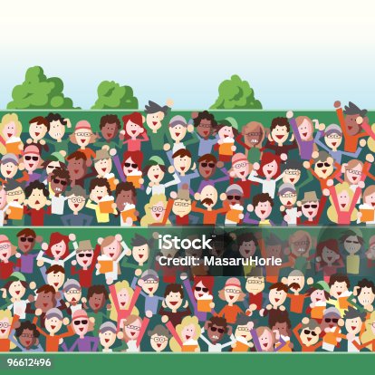 563 Cartoon Of The Crowd Cheering Illustrations & Clip Art - iStock