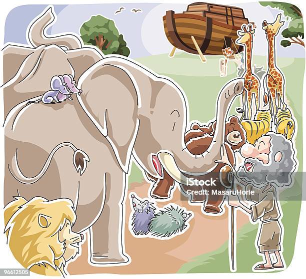 Vetores de Noah Arca De Embarque De Animais e mais imagens de Arca - Arca, Noé - Espiritualidade e Religião, Animal