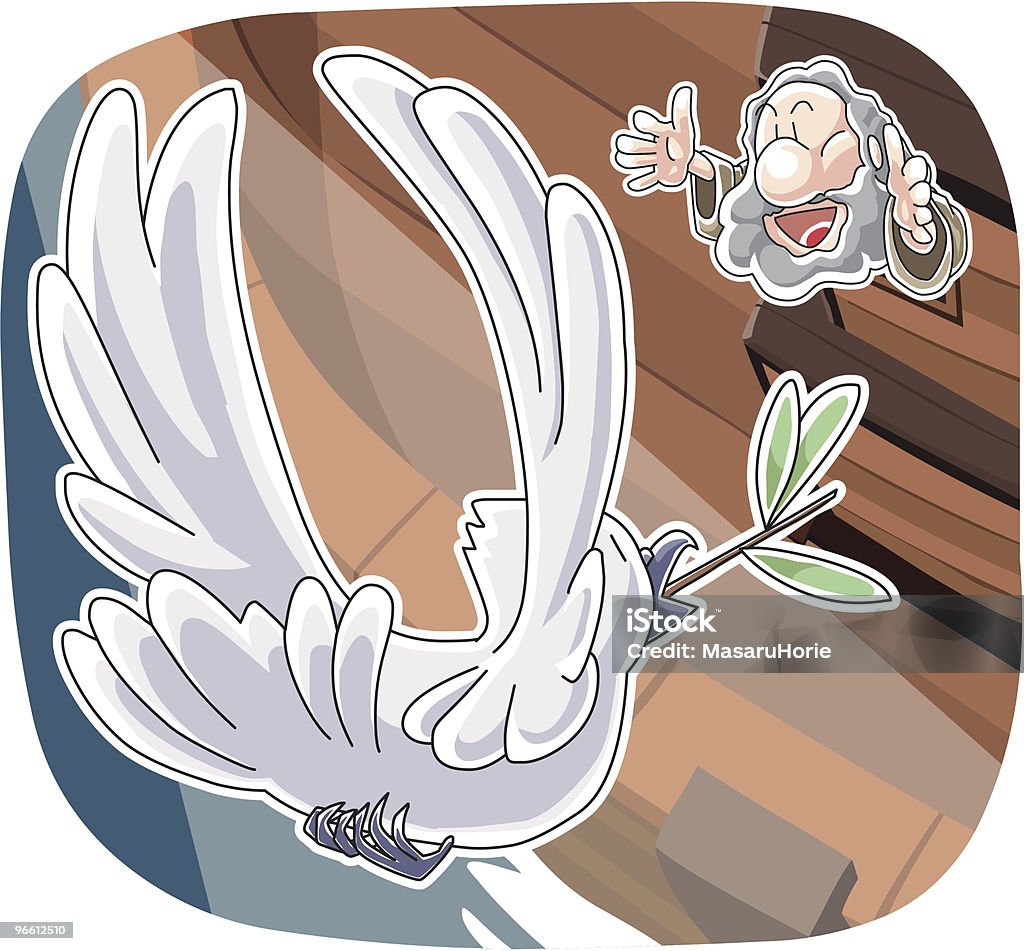 The dove came back with olive leaf  Dove - Bird stock vector
