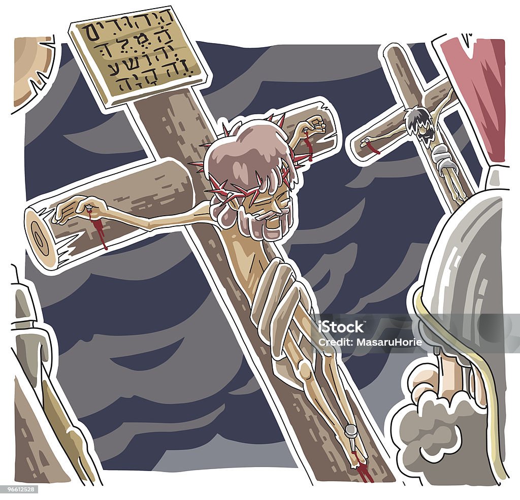 Jesus died on the cross  Cartoon stock vector