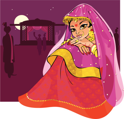 Indian Bride Stock Illustration - Download Image Now - Wedding, India, Bride  - iStock