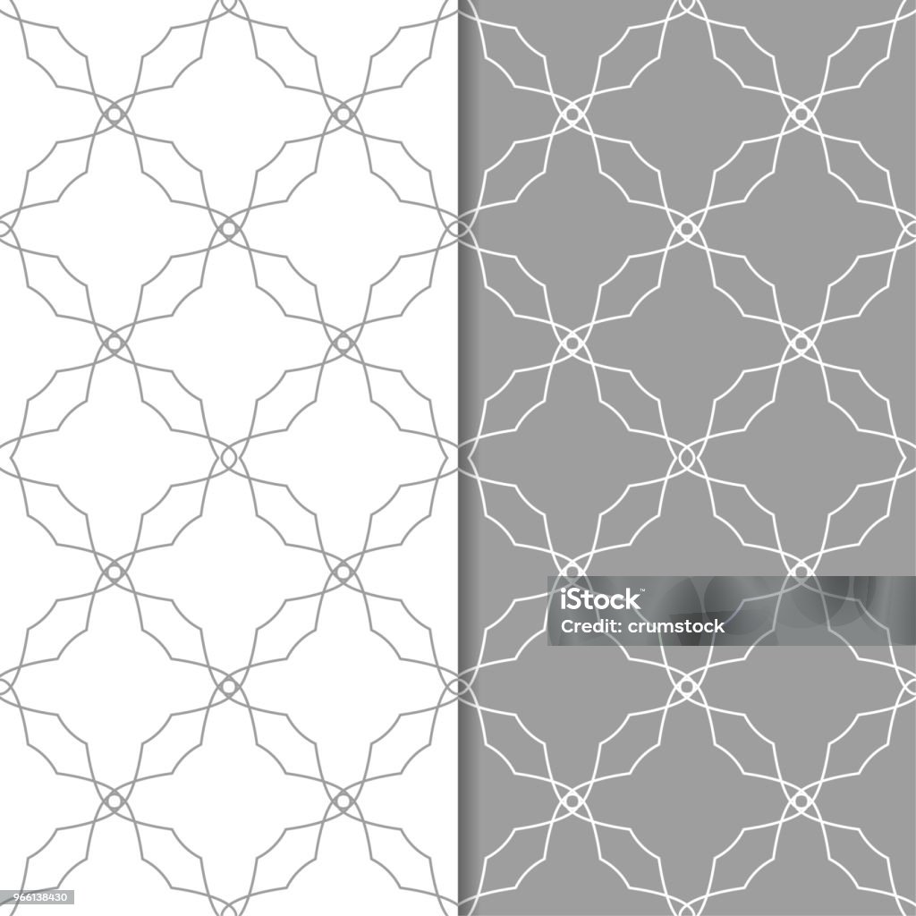 Graue und weiße geometrischen Reihe von seamless pattern - Lizenzfrei Abstrakt Vektorgrafik