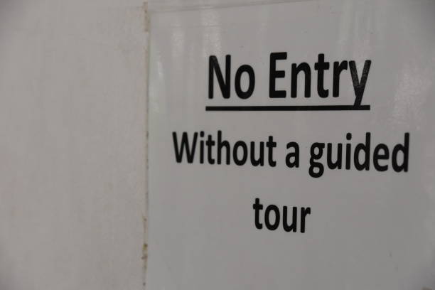 istock NO ENTERY WITHOUT A GUIDED TOUR-SIGN 966141552