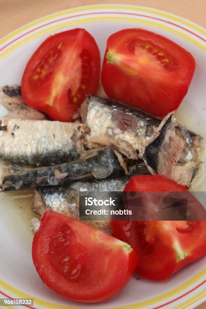 Sardinen In Öl Tomaten Aus Dem Garten Stockfoto und mehr Bilder von Fisch - Fisch, Fische und Meeresfrüchte, Fotografie