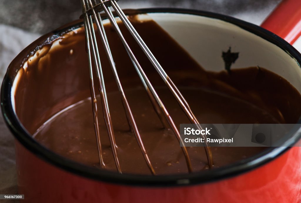 Idea ricetta fotografia ganache al cioccolato - Foto stock royalty-free di Cioccolato