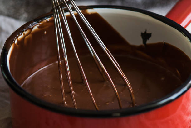Chocolate ganache photography recipe idea
