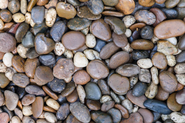 istock Stone pebbles texture or stone pebbles background. stone pebbles for interior exterior decoration and industrial construction concept design. stone pebbles motifs that occurs natural. 966169368