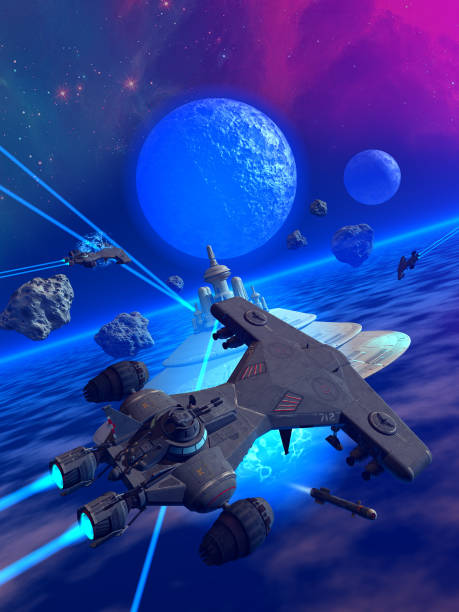 istock Attack to a space station, 3d illustration 966179442