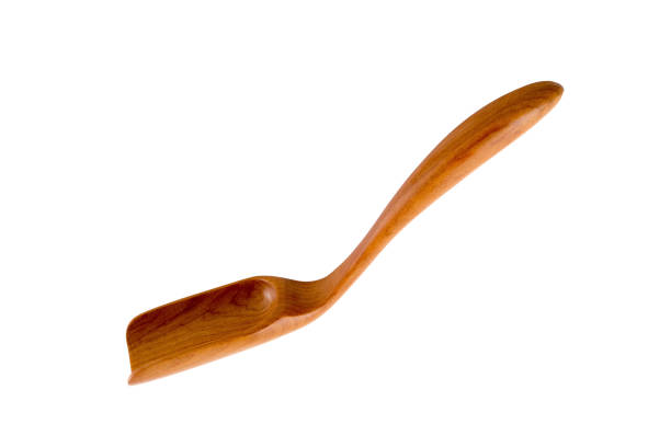 istock Empty wooden scoop isolated on a white background 966182294