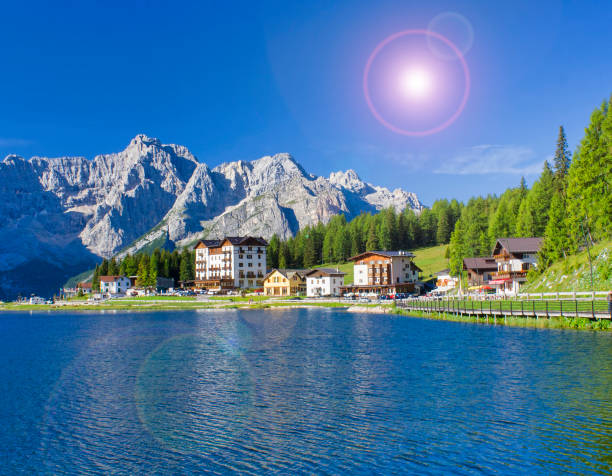 istock beautiful summer landscape at Misurina Lake 966190084