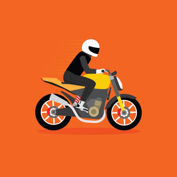 mann reiten nackt motorrad, naked bike - motorradfahrer stock-grafiken, -clipart, -cartoons und -symbole